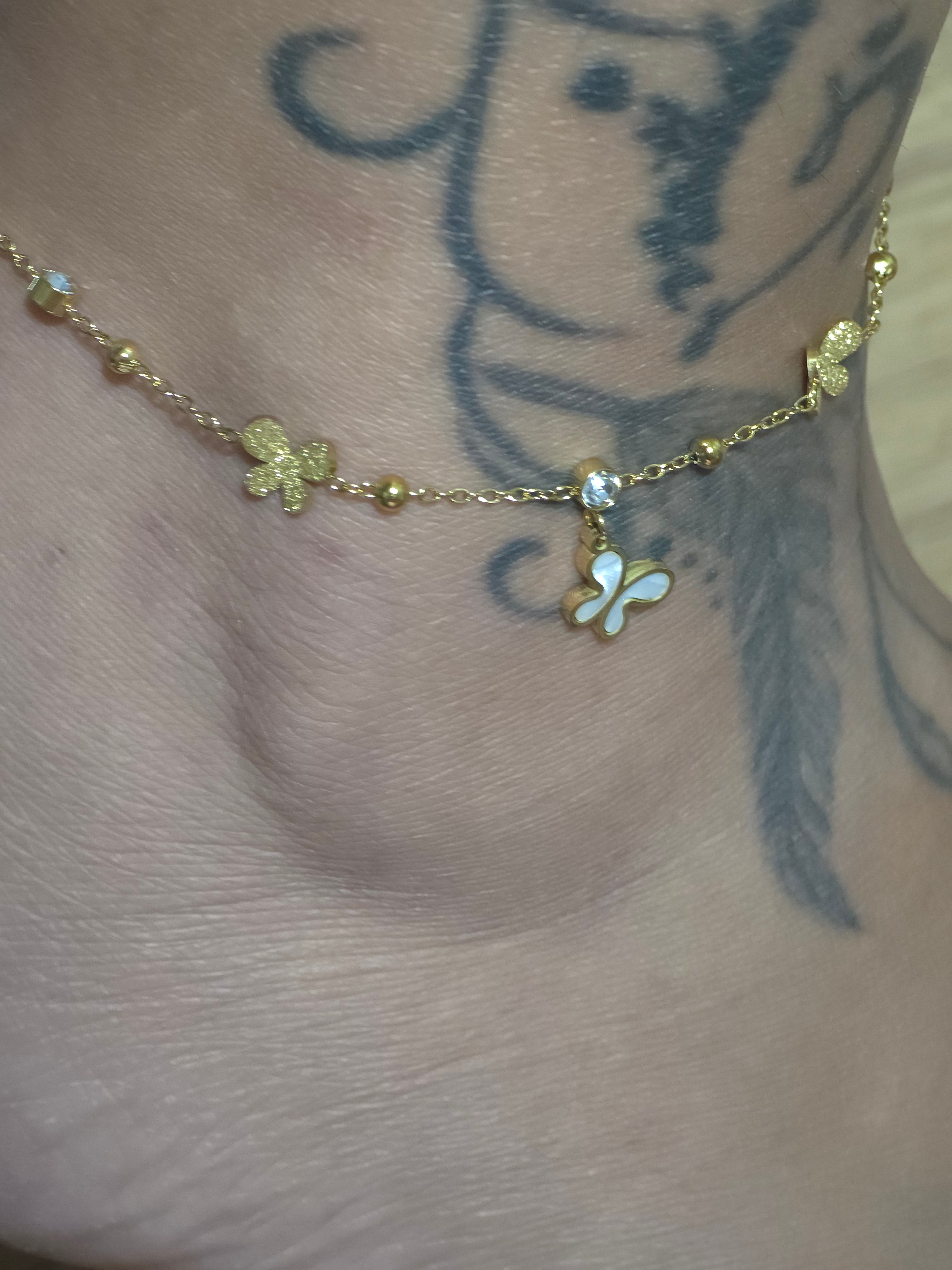 Chaîne de cheville Papillon