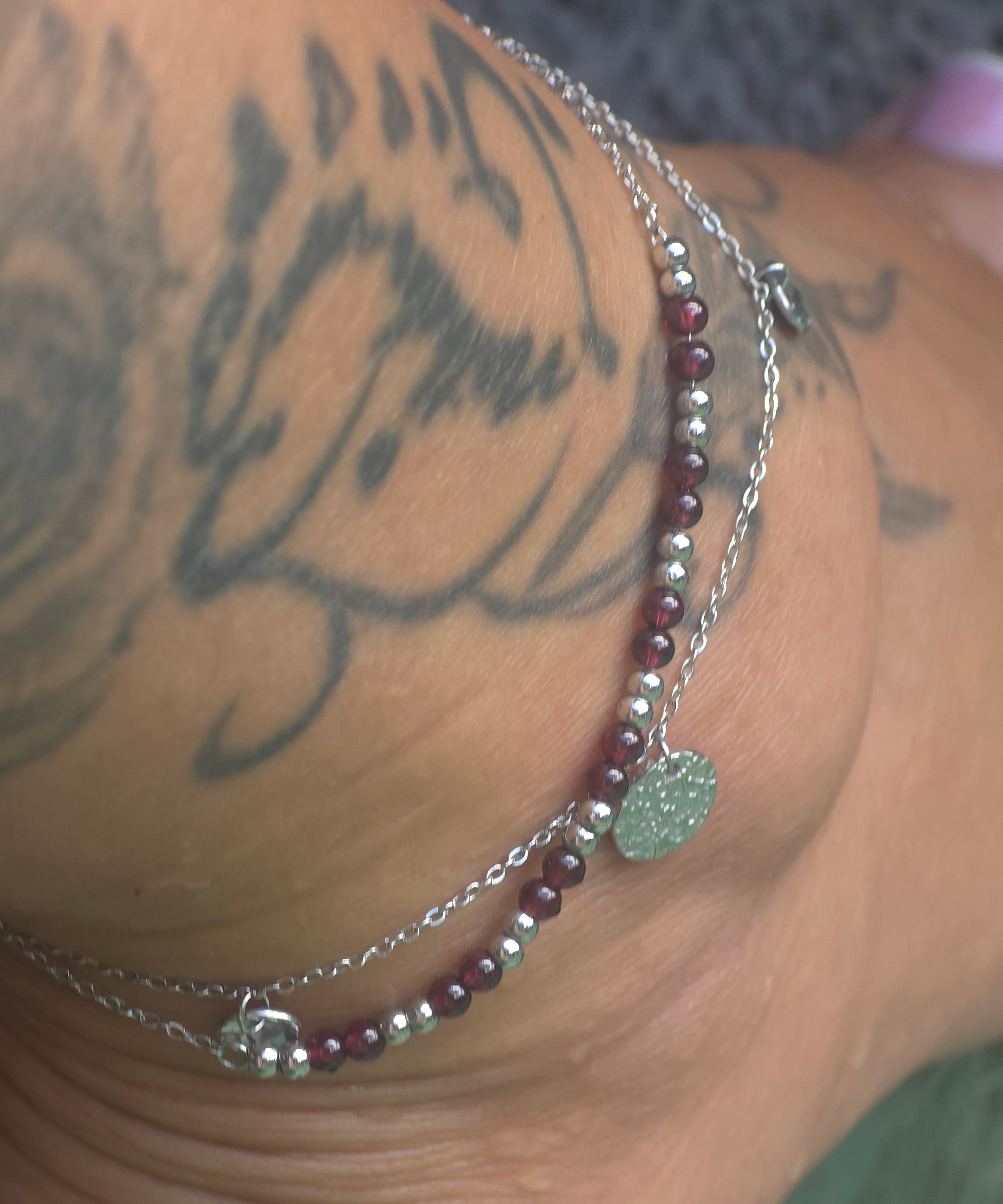 Chaine de cheville Grenat