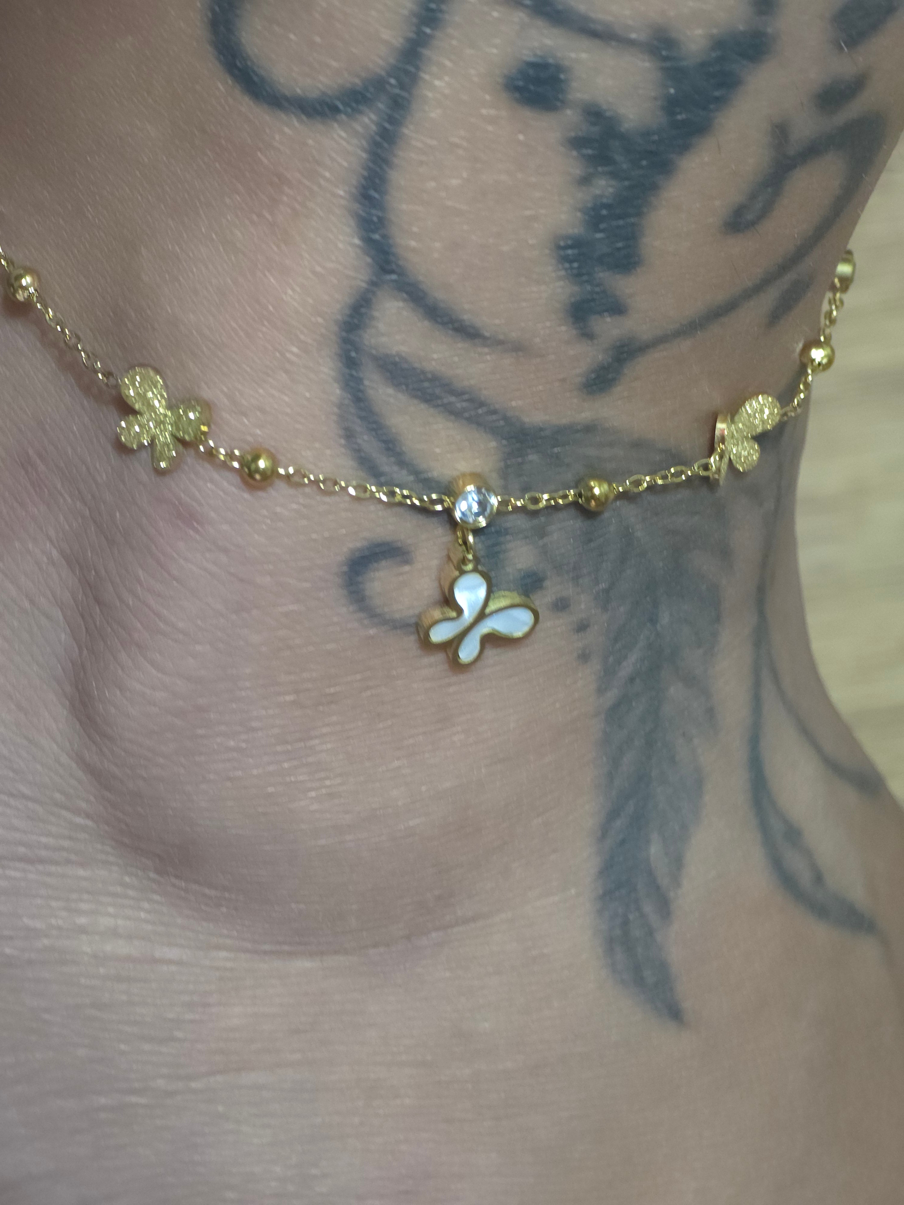 Chaîne de cheville Papillon